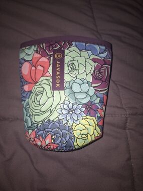 Multicolor Succulent Print Medium Ice Drink Holder